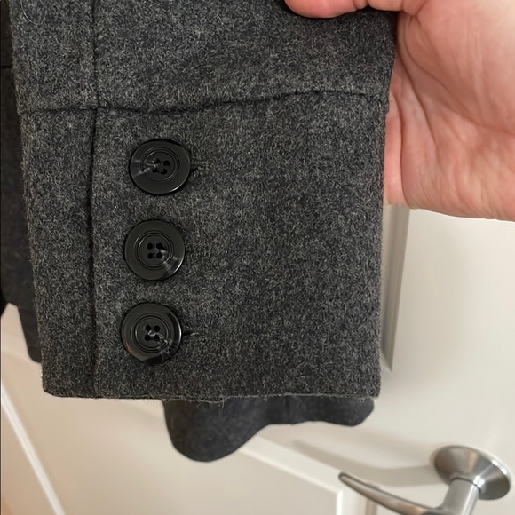 Jones New York Gray Double-Breasted Coat - Picture 4 of 5